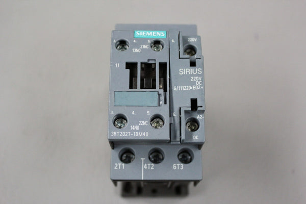 SIEMENS SIRIUS CONTACTOR 3RT2027-1BM40