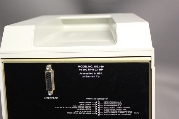 COLE PARMER DIGITAL STANDARD DRIVE WITH PUMP HEAD 7523-60 77200-60