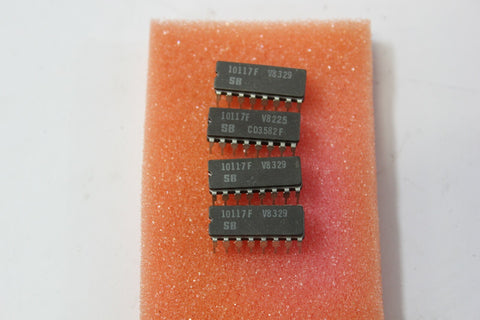 4 Signetics 10117F IC 16 Pin CDIP 