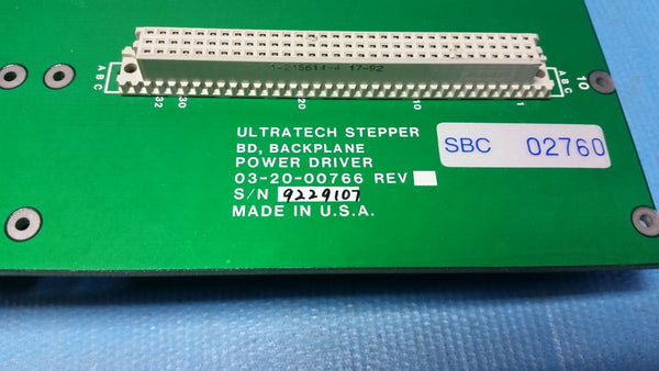 Ultratech Stepper BD Backplane Power Driver Board 03-20-00766