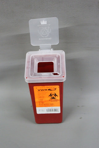 NEW VWR SHARPS CONTAINER WITH LID 19001-001
