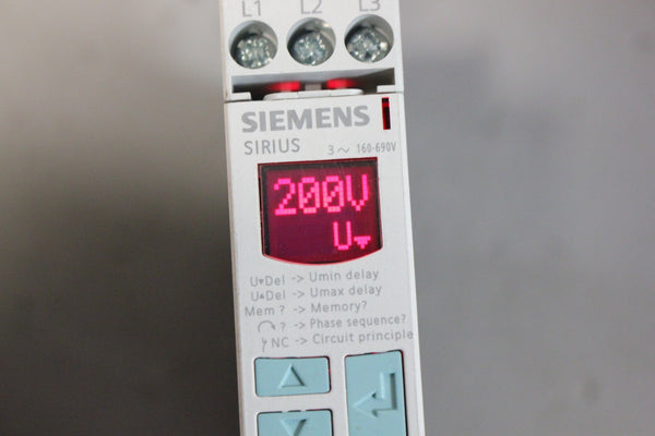 SIEMENS PHASE FAILURE & SEQUENCE MONITORING RELAY 3UG4616-1CR20