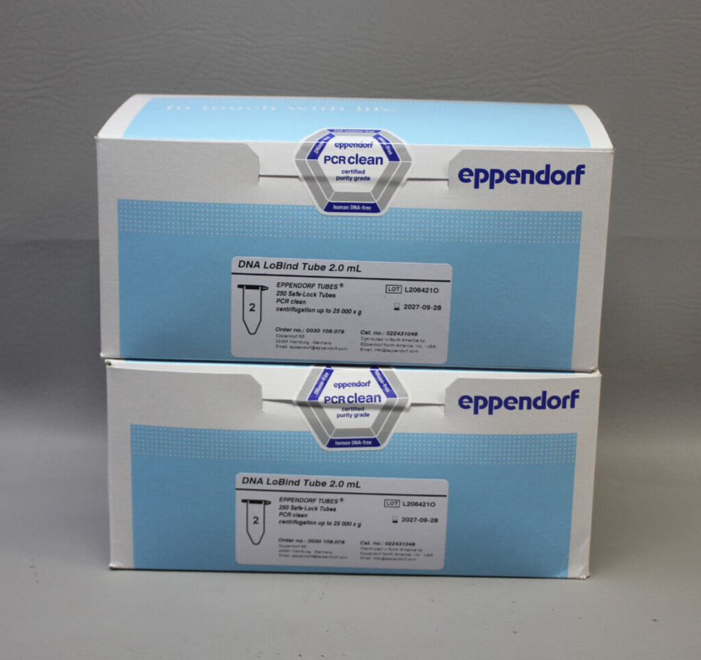 SEALED 500 EPPENDORF LoBind TUBES 2.0 ML SAFE LOCK PCR CLEAN 003010078