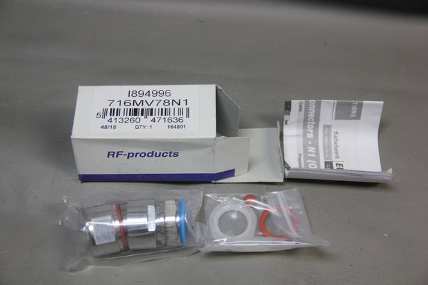 NEW EUPEN 7/8" 50OHM RF MALE STRAIGHT CONNECTOR O'RING 716MV78N1