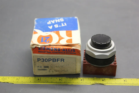  SIEMENS ALLIS BLACK EXTENDED PUSHBUTTON P30PB  (S24-1-53)