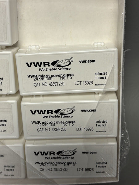 7- VWR Cat No 48393-230 Micro Cover Glass 24 x 40mm No. 1.5