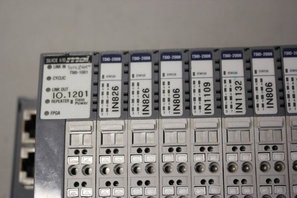DANAHER SYQNET I/O RACK WITH 14 MODULES (1) TSIO-1001 (9) TSIO-2008 (4) TSIO-601