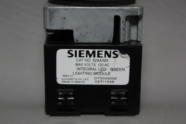 SIEMENS RED ILLUMINATED MUSHROOM HEAD PUSH PULL BUTTON 52PP2MS W/52AAIM3