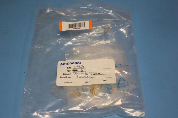 Amphenol 153100 Straight Crimp Plugs set of 13 NEW