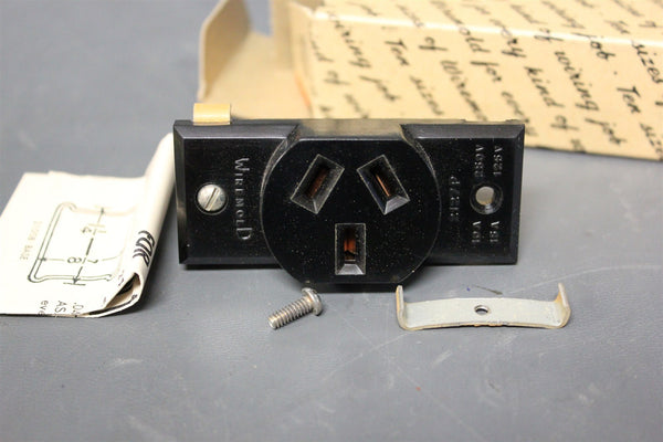 VINTAGE UNUSED WIREMOLD BAKELITE ELECTRICAL RECEPTACLE SOCKET 2127P