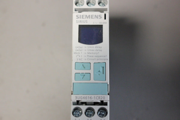 SIEMENS PHASE FAILURE & SEQUENCE MONITORING RELAY 3UG4616-1CR20