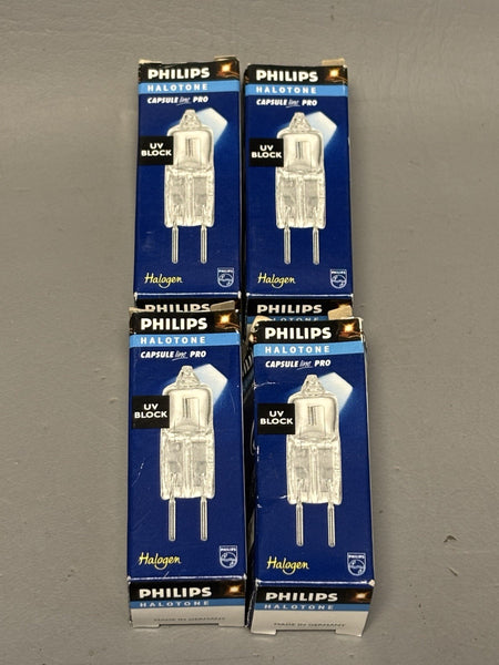 Lot Of 4 Philips 232629, 10W 12V Base G4 UV Block Halogen Lamp