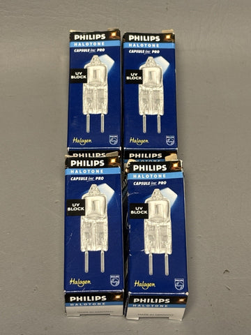 Lot Of 4 Philips 232629, 10W 12V Base G4 UV Block Halogen Lamp