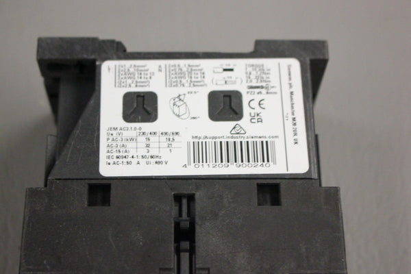 SIEMENS SIRIUS CONTACTOR 3RT2028-1BB40