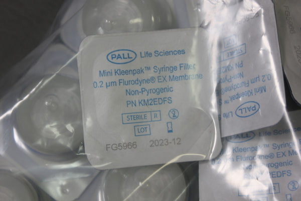 PALL MINI KLEENPAK SYRINGE FILTER 0.2 UM FLURODYNE EX MEMBRANE KM2EDFS 13 QTY