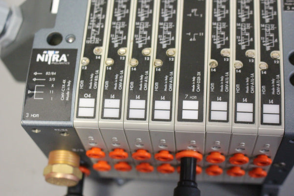 NITRA SOLENOID VALVE MANIFOLD WITH 8 VALVES CMV-A1L-1A & CMV-D2X-3X