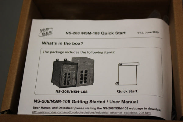 NEW ICP/DAS 8 PORT ETHERNET SWITCH NS-208