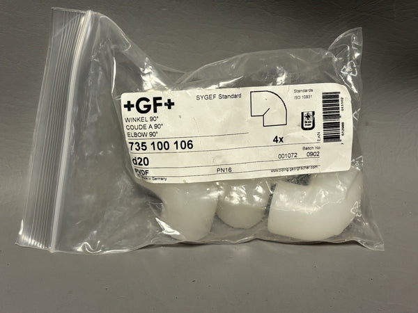4- Georg Fischer 735.100.106 Nominal 90° Elbow D20 PVDF PN16