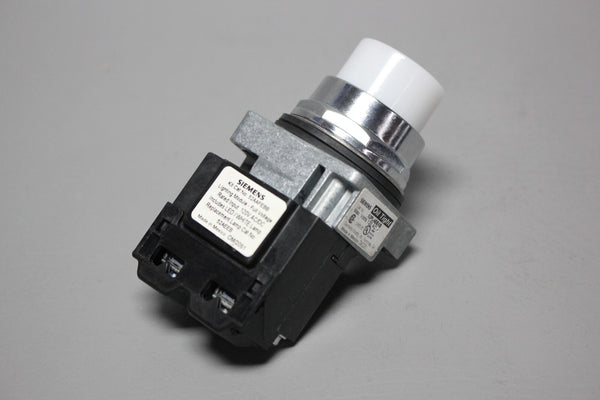 SIEMENS WHITE PILOT INDICATOR LIGHT, TRANSFORMER 52PL4EBXB W/52AAFEBB