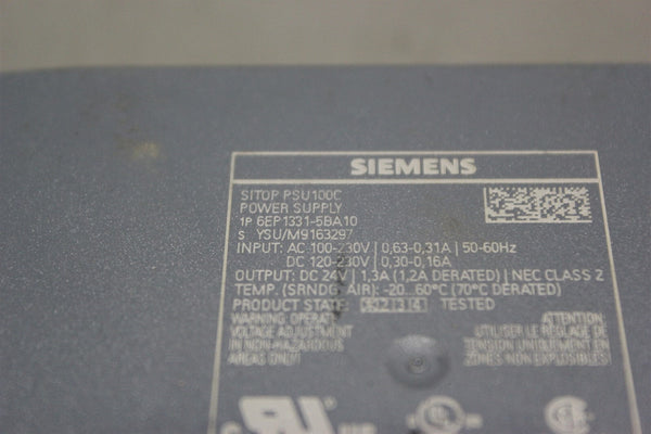 SIEMENS DIN RAIL MOUNTABLE POWER SUPPLY 6EP1331-5BA10