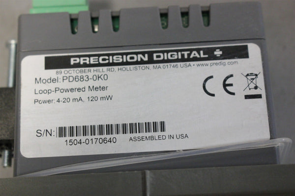 PRECISION DIGITAL LOOP-POWERED METER PD683-0K0