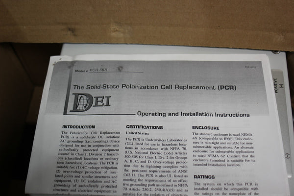 NEW DAIRYLAND SOLID STATE POLARIZATION CELL REPLACEMENT PCR-5KA