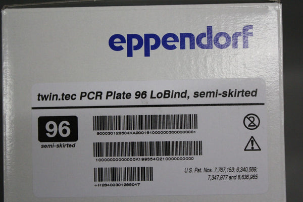 NEW BOX EPPENDORF TWIN TEC PCR PLATES 96 LOBIND SEMI SKIRTED 0030129504