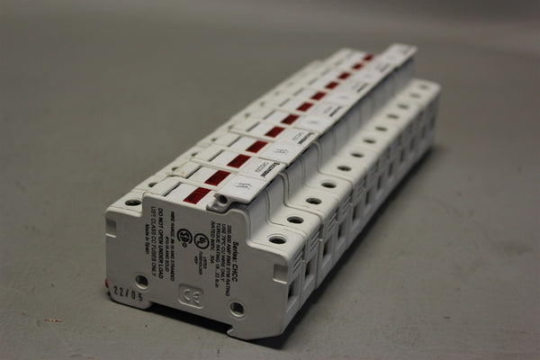 Lot of 6 BUSSMANN FUSE HOLDER 30AMP CHCC2DI