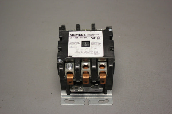 SIEMENS DEFINITE PURPOSE CONTACTOR 42EF35AFBWJ