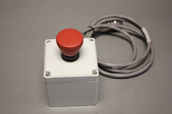 UNUSED HOFFMAN PUSH BUTTON ENCLOSURE Q-1PBPCDM WITH ALLEN BRADLEY 800E-3X01