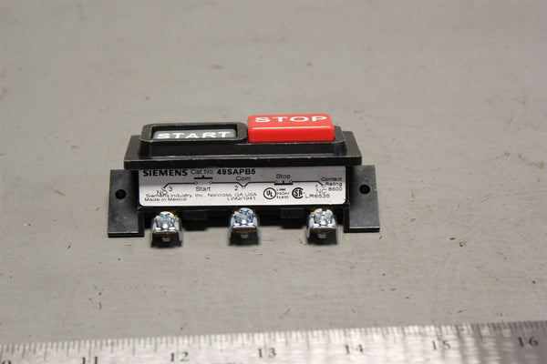 Unused SIEMENS OILTIGHT START/STOP PUSHBUTTON 49SAPB5