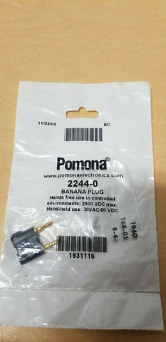 New Pomona Black Mini Banana Plug/Jack 2244-0