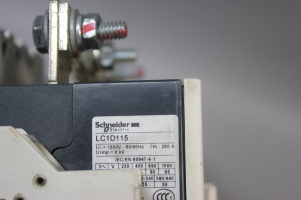 SCHNEIDER ELECTRIC REVERSING CONTACTOR LC1D115