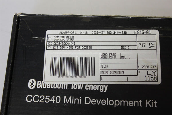 TEXAS INSTRUMENTS CC2540 BLUETOOTH LOW ENERGY DEVELOPMENT KIT