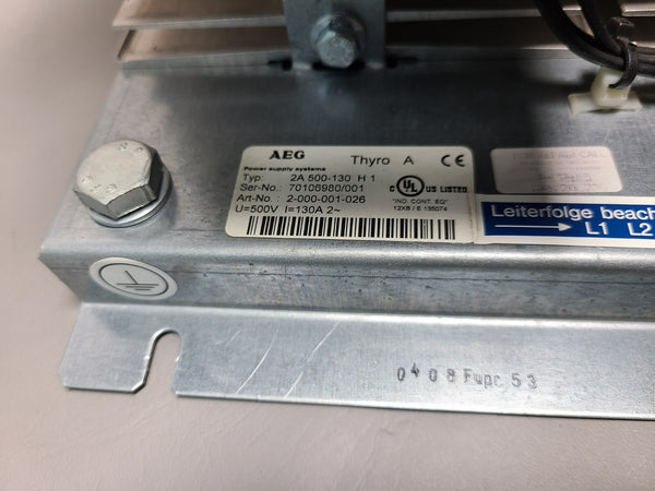 AEG/ADVANCED ENERGY THYRISTOR POWER CONTROLLER THYRO A 2A 500-130 H 1