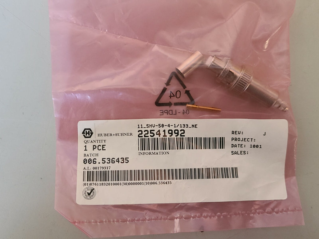 NEW HUBER SUHNER SHV RF CONNECTOR 22541992 11_SHV-50-4-1/133_NE 