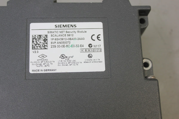 SIEMENS SIMATIC NET SCALANCE S612 SECURITY MODULE 6GK5612-0BA00-2AA3