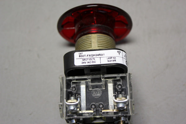 UNUSED ALLEN-BRADLEY ILLUMINATED RED EMERGENCY STOP BUTTON 800T-FXQH24RA1