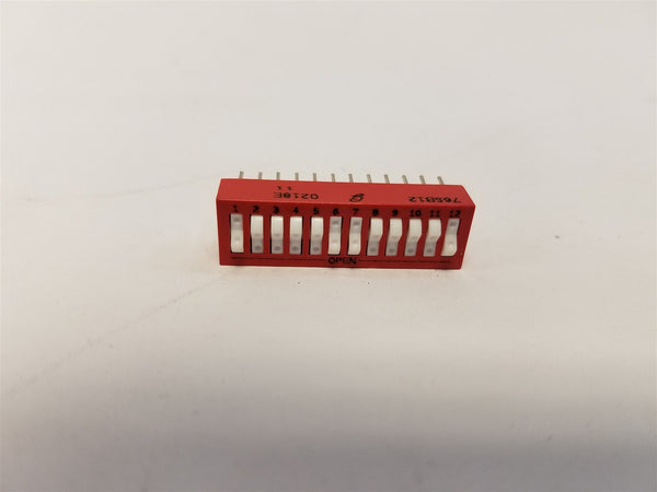 LOT OF 8  GRAYHILL 12 POSITION DIP ROCKER SWITCH 76SB12