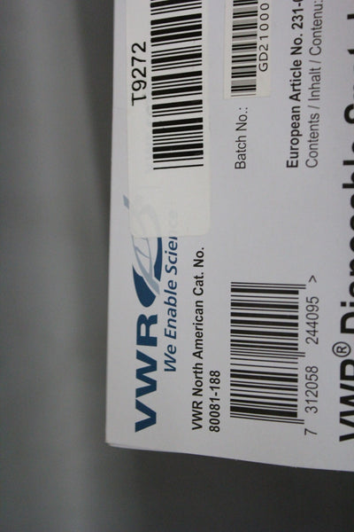 2 NEW CASES OF 600 VWR MULTIFUNCTION BLUE LABORATORY SPATULAS 80081-188