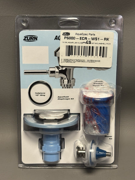AQUAFLUSH ZURN CLOSET REBUILD KIT 1.6 GAL U P6000-ECR-WS1-RK-CS CLAMSHELL