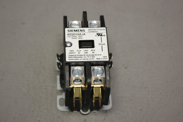 UNUSED SIEMENS 45GG10AJA DEFINITE PURPOSE CONTACTOR