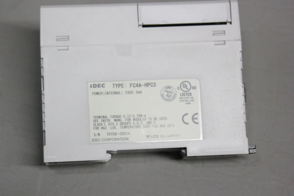 NEW IDEC PLC MODULE FC4A-HPC3