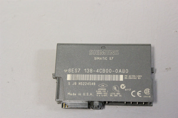 SIEMENS SIMATIC MODULE 6ES7 138-4CB00-0AB0