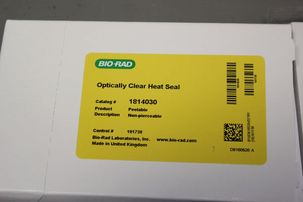100 NEW BIO-RAD OPTICALLY CLEAR HEAT SEALS 1814030