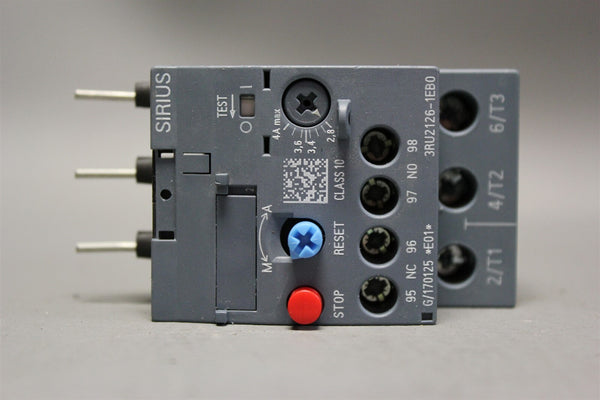 UNUSED SIEMENS SIRUIS THERMAL OVERLOAD RELAY 3RU2126-1EB0