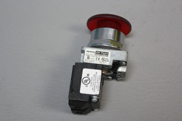 NEW SIEMENS ILLUMINATED PUSH BUTTON SWITCH RED MUSHROOM LED 52PR8DRXB