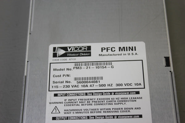 VICOR PFC MICRO POWER SUPPLY PM2-12-3155-2
