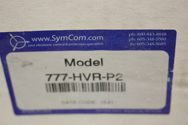 NEW SYMCOM MOTOR SAVER PLUS ELECTRONIC OVERLOAD RELAY 777-HVR-P2