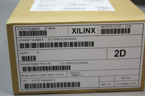 8 NEW XILINX SPARTAN 7 FPGA XC7S50-2CSGA324I FACTORY SEALED